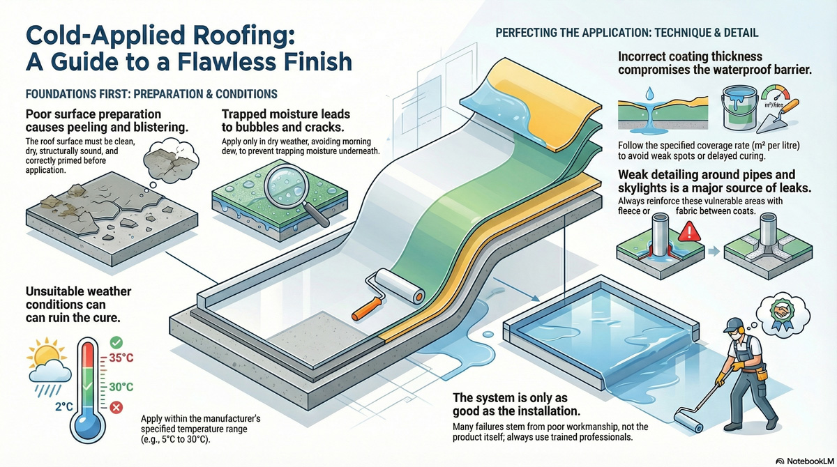 Common Problems with Cold-Applied Roofs and How to Avoid Them 2 Problems with Cold-Applied Roofs